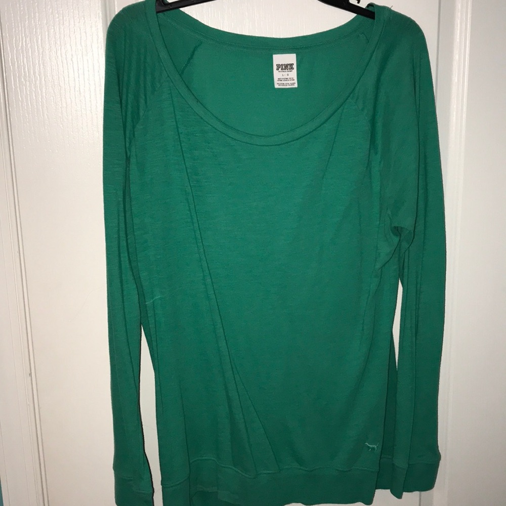 Tealish green long sleeve shirt